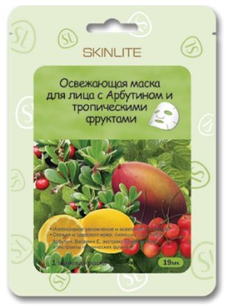 SKINLITE Освежающая маска для лица с Арбутином и тропическими фруктами — Makeup market