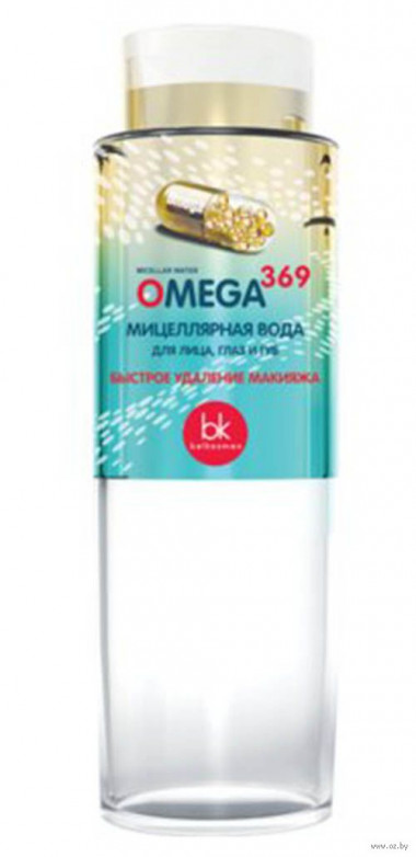 Belkosmex Omega 369 Мицеллярная вода для лица, глаз и губ, 400 мл — Makeup market