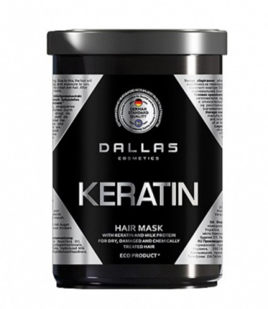 Dallas Маска-крем для волос с Кератином и экстракт молочного протеина 1000 мл — Makeup market