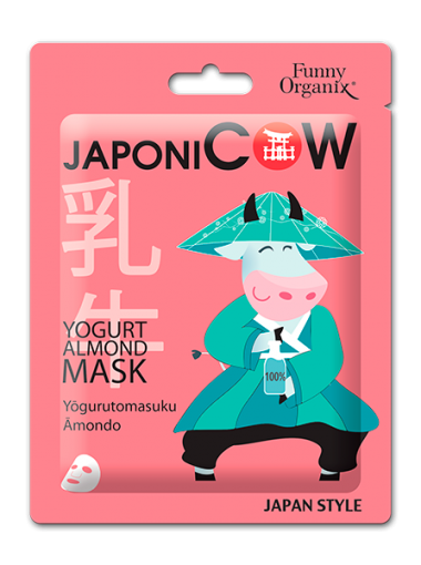 Funny Organix JaponiCow Маска тканевая Йогуртовая для лица 20 гр — Makeup market