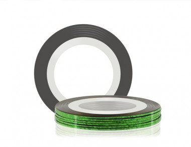RuNail Самоклеющаяся лента для дизайна ногтей зеленая 20 м — Makeup market