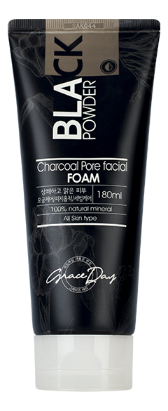 Grace Day Пенка для умывания с древесным углем Black powder charcoal pore facial foam 180 мл — Makeup market