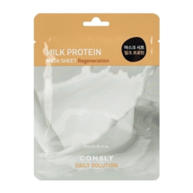 Consly Маска тканевая для лица с молочными протеинами daily solution milk protein mask sheet 25 мл — Makeup market