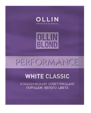 Ollin BLOND  PERFORMANCE Осветляющий порошок белого цвета 30гр. — Makeup market