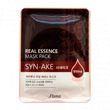 Juno Маска тканевая с пептидом змеиного яда Syn-Ake real essence mask pack 25 мл — Makeup market