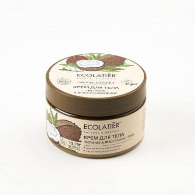 Ecolab Ecolatier Organic Farm GREEN COCONUT Oil Крем для тела Питание и Восстановление 250 мл — Makeup market