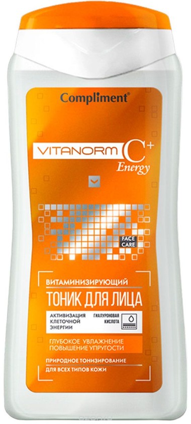 Compliment Vitanorm C+Energy Витаминизирующий тоник для лица 200 мл — Makeup market