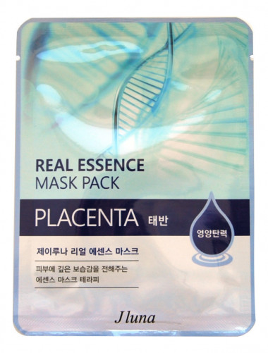 Juno Маска тканевая с плацентой Real essence mask pack placenta 25 мл — Makeup market