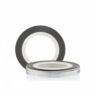 RuNail Самоклеющаяся лента для дизайна ногтей серебро 20 м — Makeup market