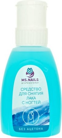 Ms. Nails Средство для снятия лака без ацетона с ПОМПОЙ 300 мл — Makeup market