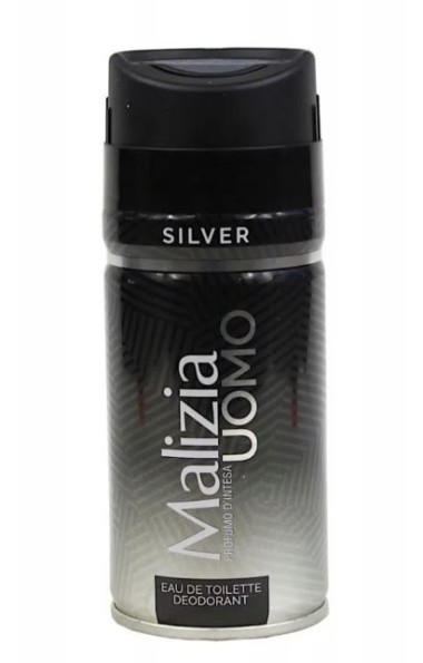 Malizia Uomo Для мужчин Дезодорант спрей Silver 150 мл — Makeup market