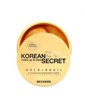 Relouis Korean Secret Патчи гидрогелевые Gold Snail регенерация увлажнение сияние баночка — Makeup market