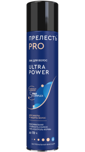 Прелесть PRO Лак для волос Ultra Power экстремальная фиксация 300см3 — Makeup market