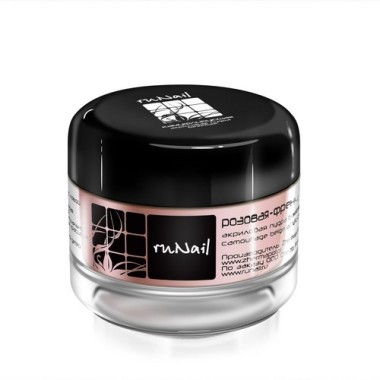 RuNail Акриловая пудра розовая-френч 28 г — Makeup market