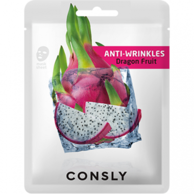 Consly Маска тканевая антивозрастная с экстрактом драгонфрута Dragon fruit mask pack 20 мл — Makeup market