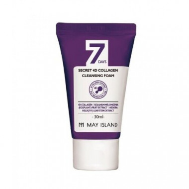 May Island Пенка с коллагеном 7 Days secret 4d collagen cleansing foam 30 мл — Makeup market