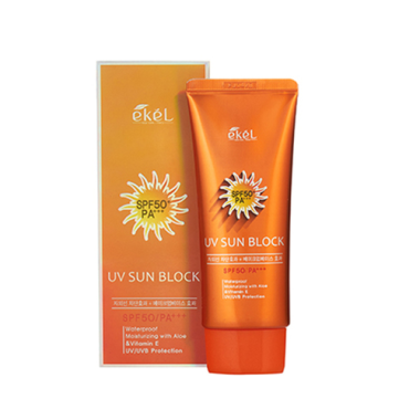 Ekel Крем солнцезащитный с экстрактом алоэ UV sun block SPF50/PA+++ 70 г — Makeup market