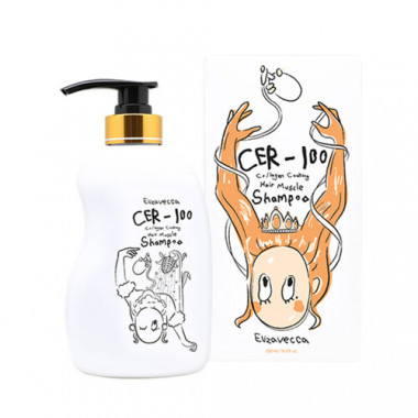 Elizavecca Шампунь для волос с коллагеном Collagen coating hair muscle shampoo 500 мл — Makeup market