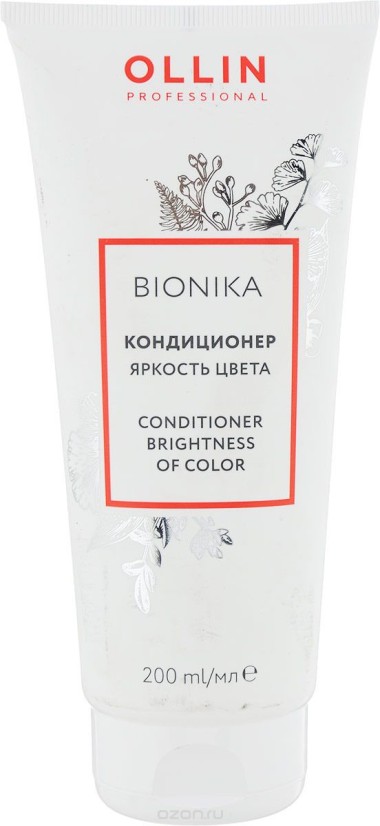 Ollin BioNika Кондиционер для окрашенных волос Яркость цвета 200 мл — Makeup market