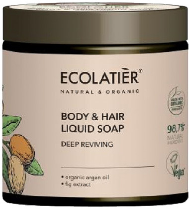 Ecolab Ecolatier Organic Farm GREEN &quot;ARGANA Oil&quot; Мыло для тела и волос Глубокое восстановление 350 мл — Makeup market