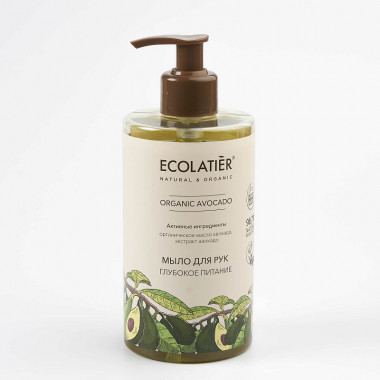 Ecolab Ecolatier Organic Farm GREEN &quot;AVOCADO Oil&quot; Мыло для РУК Глубокое питание 460 мл — Makeup market