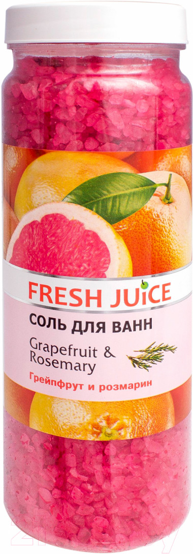 Эльфа Fresh Juice Соль для ванн Грейпфрут и Розмарин Grapefruit &amp; Rosemar 700 г — Makeup market