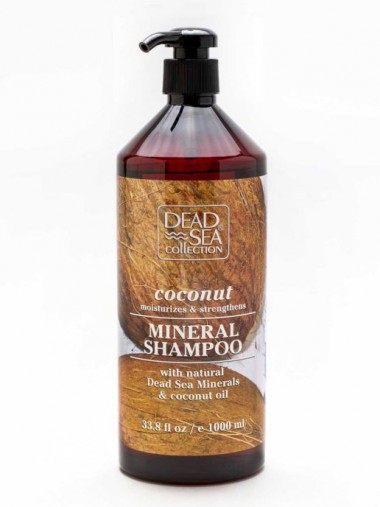 Dead Sea Collection Шампунь для волос с минералами Мертвого моря и Кокосовым маслом 1 л с дозатором — Makeup market