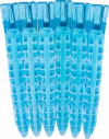 Harizma Зажимы для волос пластиковые синие 6 шт в упаковке фото 1 — Makeup market