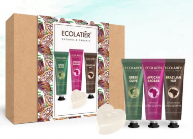Ecolab Ecolatier URBAN НАБОР женский Inspirations крем для рук 30мл*3шт+мыло глицериновое сердечко 60гр — Makeup market