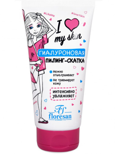 Флоресан I love my skin Пилинг-скатка гиалуроновая 150 мл — Makeup market