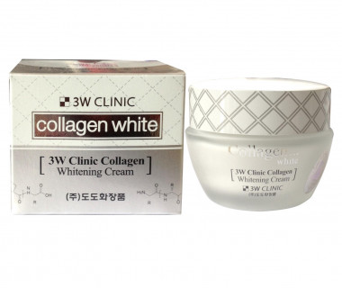 3W Clinic Крем для лица осветляющий с коллагеном Collagen whitening cream 60 мл — Makeup market