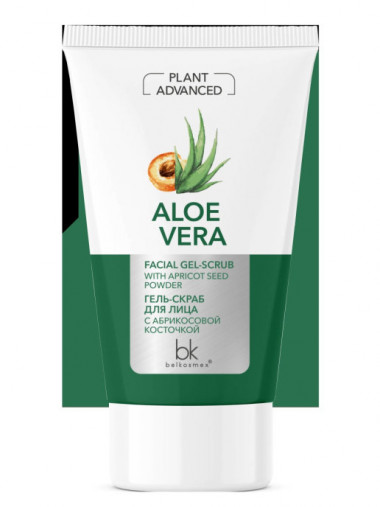 Belkosmex PLANT ADVANCED Aloe Vera ГЕЛЬ-СКРАБ для лица с абрикосовой косточкой, 120 г — Makeup market