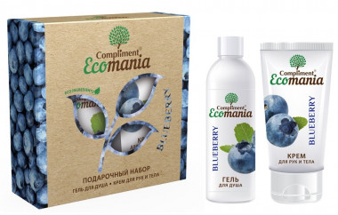 Compliment Ecomania Подарочный Набор Blueberry  (гель для душа  250 мл+крем для рук и тела 200 мл), — Makeup market