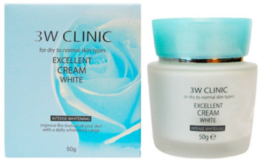 3W Clinic Крем для лица отбеливающий Excellent white cream 50 г — Makeup market