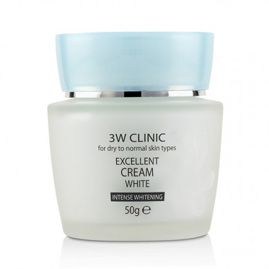 3W Clinic Крем для лица отбеливающий Excellent white cream 50 г — Makeup market