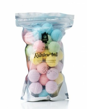 Fabrik cosmetology Шарики бурлящие маленькие для ванн Rainbow balls 470 гр пакет с зип локом — Makeup market
