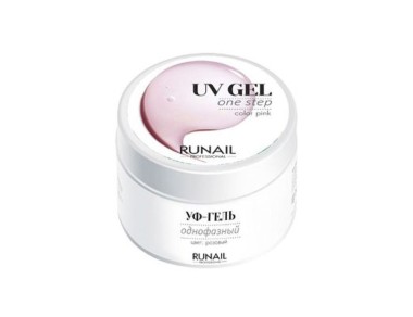 RuNail Однофазный УФ-гель розовый 15 г — Makeup market