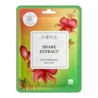 Mi-Ri-Ne Маска тканевая для лица разглаживающая с экстрактом Змеиного яда Snake Extract 23 гр — Makeup market