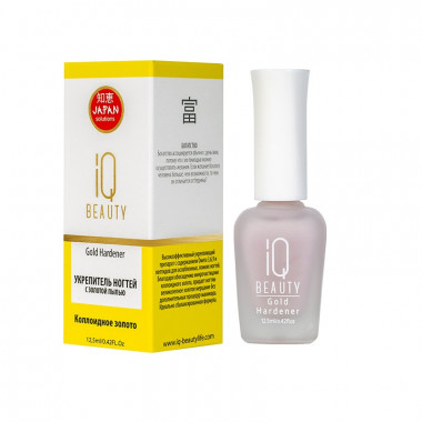 Iq Beauty Gold Hardener Укрепитель ногтей с золотой пылью 12,5 мл — Makeup market