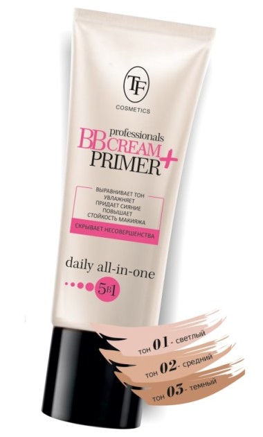 ТРИУМФ TF Крем тональный и основа под макияж увлажняющая professional BB Cream+Primer — Makeup market
