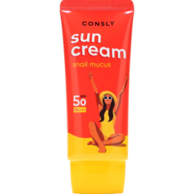 Consly Крем солнцезащитный с муцином улитки Daily Protection Snail SPF 50/PA+++ 50 мл — Makeup market