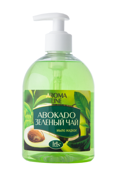 Iris Aroma Line Жидкое мыло авокадо и зеленый чай 500 мл — Makeup market