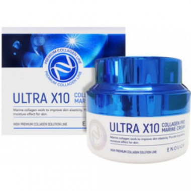 Enough Крем для лица с коллагеном Ultra X10 collagen pro marine cream 50 мл — Makeup market