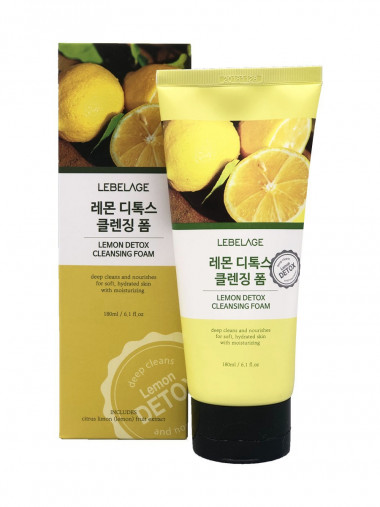 Lebelage Детокс-пенка для умывания с лимоном 180 мл — Makeup market