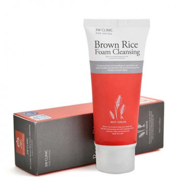 3W Clinic Пенка для умывания Коричневый рис Cleansing Foam Brown Rice 100 мл — Makeup market