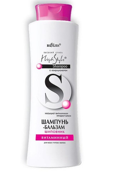 Белита Шампунь-бальзам Шиповник витаминный для всех типов волос HS, 500мл — Makeup market