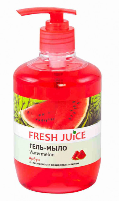 Эльфа Fresh Juice Гель-мыло Watermelon-Арбуз с глицерином дозатор 460 мл — Makeup market