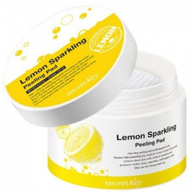 Secret Key Lemon Диски ватные для пилинга очищающие Lemon Sparkling Peeling Pad 70 шт — Makeup market