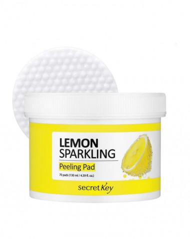 Secret Key Lemon Диски ватные для пилинга очищающие Lemon Sparkling Peeling Pad 70 шт — Makeup market