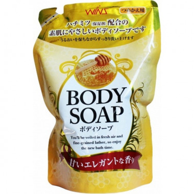 Nihon Sekken Wins Body Soap honey Увлажняющее крем-мыло для тела с мёдом 400 мл — Makeup market